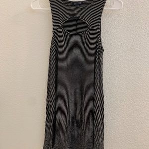 Striped black and white dress